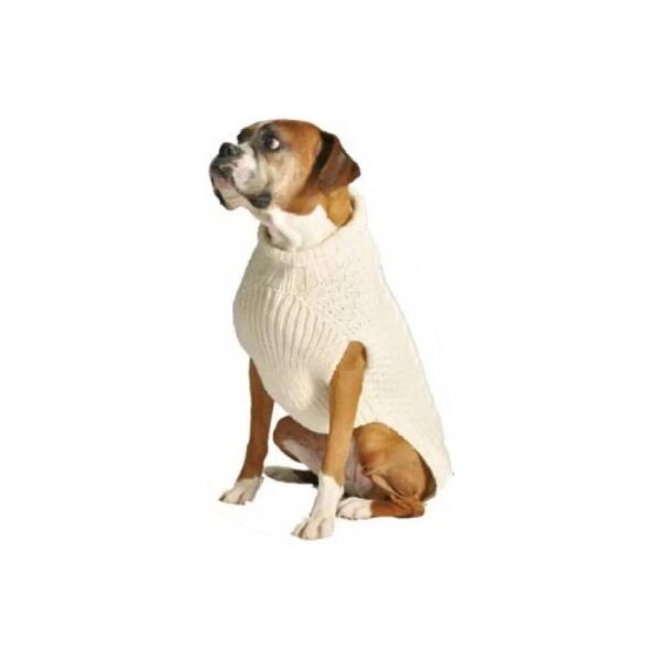 Percent Wool Cable Knitted Dog Sweater XS Small Size For Small Breed Dogs