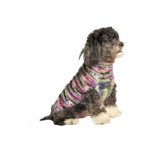 Percent Wool Dog Sweater Purple Woodstock Large