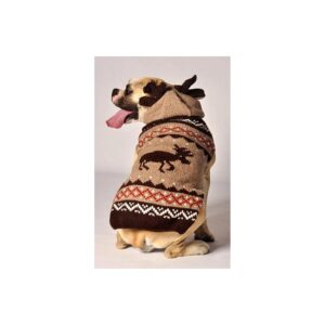 Percent Wool Moosey Hoodie Dog Sweater Extra Large Size