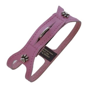 Perfect Fit Leather Pet Shoulder Collar 13-Inch Non Metallic Pink for Dogs