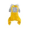 Perfect Gift Puppy Jumpsuit with Bowtie for Small Medium Dogs Cats Boy Girl Everyday Wear