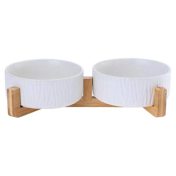 Perfect for Medium Sized Dogs and Cats, Ceramic Pet Food Bowl Set