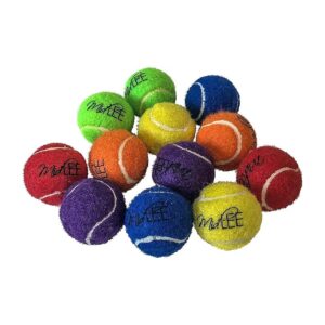 Perfect for Small Dogs and Puppies Mini 5 Tennis Balls with Squeakers in 6 Fun Colors