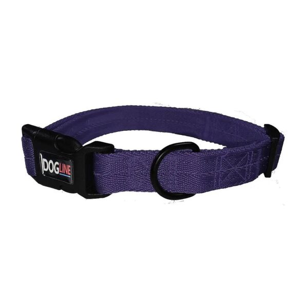 Perfecto Purple Nylon Dog Collar with Adjustable Length and Font Options