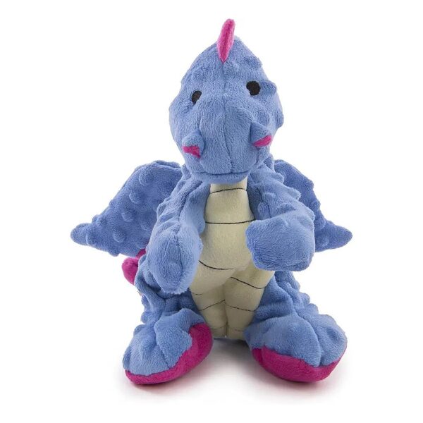 Periwinkle Large Soft Bubble Plush Dragon Squeaky Dog Toy