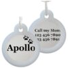 Permanent Laser Etched Stainless Steel Pet ID Tag for Dog and Cat Identification