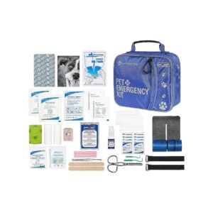 Perpetual Pet First Aid Kit with Veterinary Splint and Styptic Powder for Small Fractures