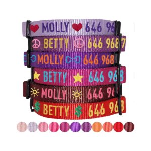 Personalized Adjustable Dog Collar for Small Dogs with Phone Number