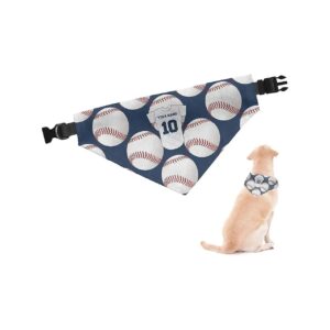 Personalized Baseball Jersey Style Dog Bandana for Extra Large Dogs