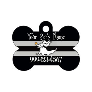 Personalized Black Metal Pet ID Tag with Customizable Font and Size