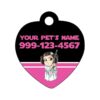 Personalized Blue Heart Pet Tag for Dogs and Cats with USA Manufacturing