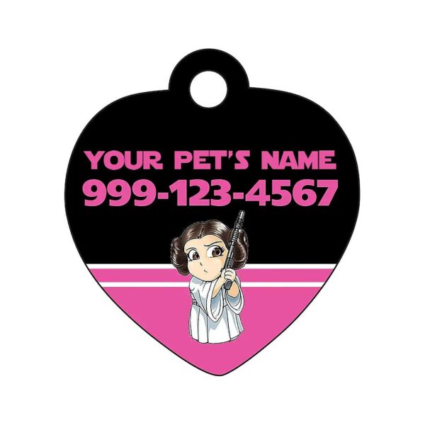 Personalized Blue Heart Pet Tag for Dogs and Cats with USA Manufacturing