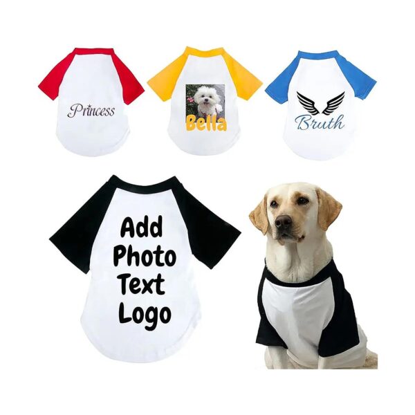 Personalized Dog Gifts with Photo or Text on Soft and Lightweight Dog Shirt Cover