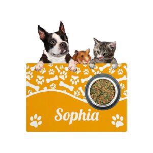 Personalized Dog and Cat Customizable Pet Feeding Mats with Secure Payment Processing