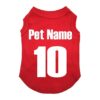 Personalized Medium Size Dog Shirt with England National Theme Cute Design