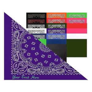 Personalized Pet Bandanas with Custom Text for Dogs and Cats Purple CE4200DOG