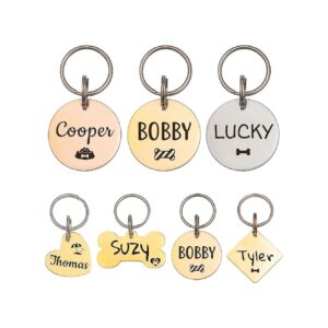 Personalized Pet ID Tag with Icon and Customized Text for Improved Identification