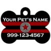 Personalized Purple Metal Bone Shaped Pet ID Tag with Custom Printing