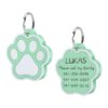 Personalized Silicone Dog ID Tags with Cute Paw Shape and Up to 5 Lines of Custom Text