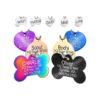 Personalized Stainless Steel Pet Id Tags with Up to 8 Lines of Custom Text