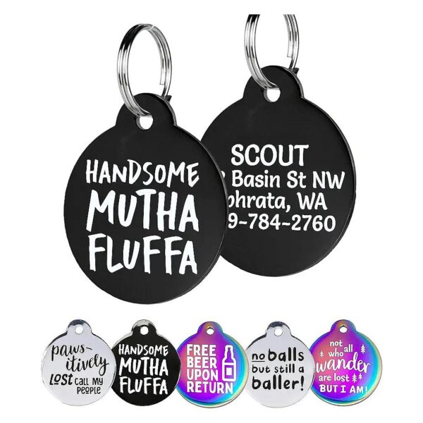 Personalized Stainless Steel Pet Tags with Customizable Designs