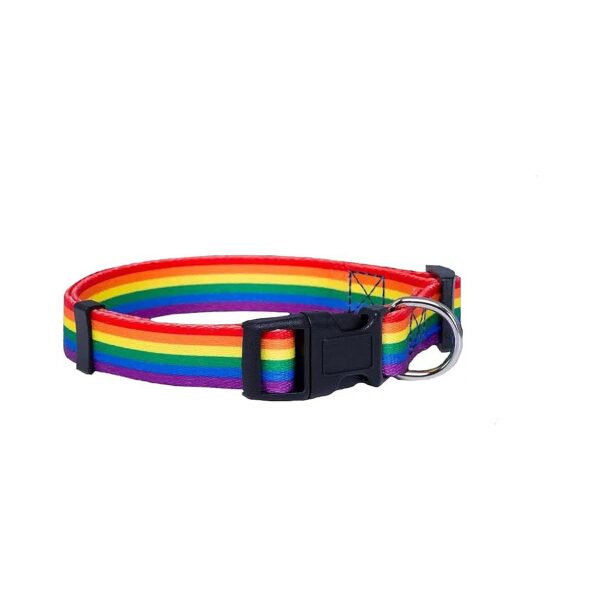 Pet Accessories Pride Flag Striped Nylon Dog Collar Medium