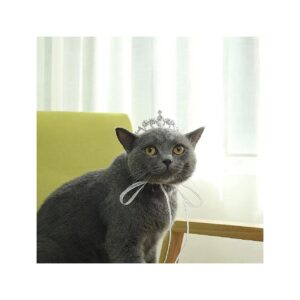 Pet Accessories with Crystal Rhinestone Tiara Crown for Small Pets