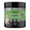 Pet Anxiety Relief Chews Made with Pure Hemp Oil, Ginger, and Melatonin for Calm Behavior