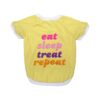 Pet Apparel for Medium Dogs EAT Sleep Treat Repeat Graphic Shirts