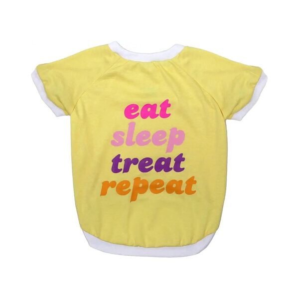 Pet Apparel for Medium Dogs EAT Sleep Treat Repeat Graphic Shirts