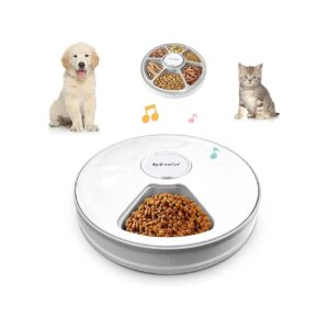 Pet Automatic Feeder, 5 Meals programmable, 40 oz Capacity, Dry Food, Timer and Recorder