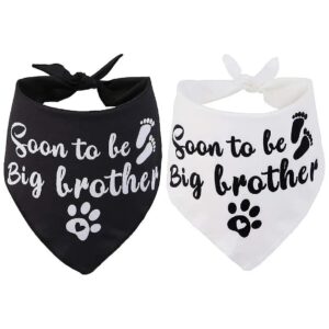 Pet Baby Announcement Soft Cotton Scarf Bandanas for Medium Large Male Dogs