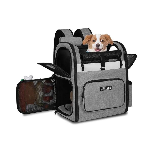 Pet Backpack Carrier with Large Space for Small Medium Dogs and Cats Under 20LBS