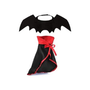 Pet Bat Wings and Vampire Cloak Costume for Small Dogs and Cats Halloween Party