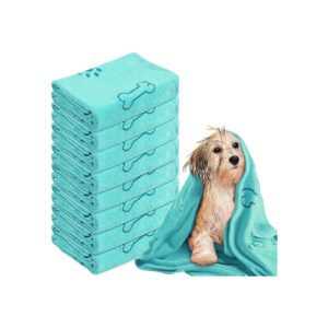 Pet Bath Towels for Dogs and Cats - Soft Water Absorption Microfiber Quick Drying US Made