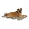 Pet Bed for Small to Medium Dogs with Geometric Pattern and Soft Fleece Flip