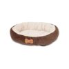 Pet Bed with Nest-Like Design, Small Breeds, 20 x 16 inches, Chocolate Brown