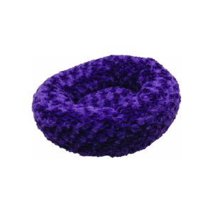 Pet Bed with Purple Rosebud Pattern Polyester Fiber 5x15x15 Inches