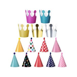 Pet Birthday Accessories Delightful Cone Paper Hats Supplies Colorful Patterns