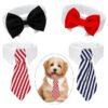 Pet Bow Tie Adjustable Pet Neck Tie Costume Formal Dog Collar for Small Dogs