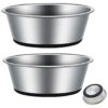 Pet Bowls for Large Dogs, Heavy Duty Stainless Steel, Non-Slip, 8 Cup Capacity, Set of 2