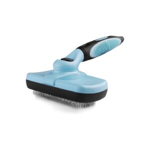 Pet Brush for Dogs and Cats with Textured,soft, Silicone and Rubber Handle