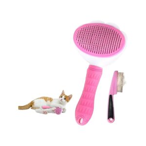 Pet Brush with Automatic Hair Cleaning System for Easy Maintenance