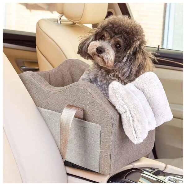 Pet Car Booster Seat for Small Dogs and Cats on Center Console Seat