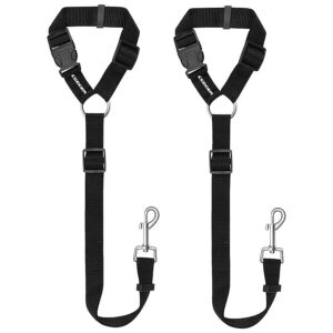 Pet Car Seat Belts with Adjustable Length and Nylon Strap for Small Medium Large Dogs