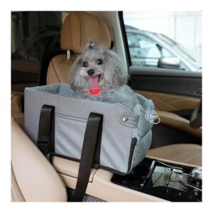 Pet Car Seat for Small Dogs and Cats with Adjustable Straps and Velcro Fasteners