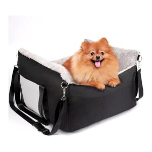 Pet Car Seat for Small Dogs with Machine Washable Cover and Adjustable Buckles