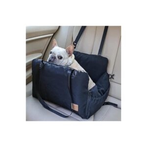 Pet Car Seat with Removable Airbag and Storage Pocket for Small to Medium Size Pets