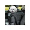 Pet Car Seat with Safety Belt and Top Mesh Cover for Small Dogs Up to 22 lbs