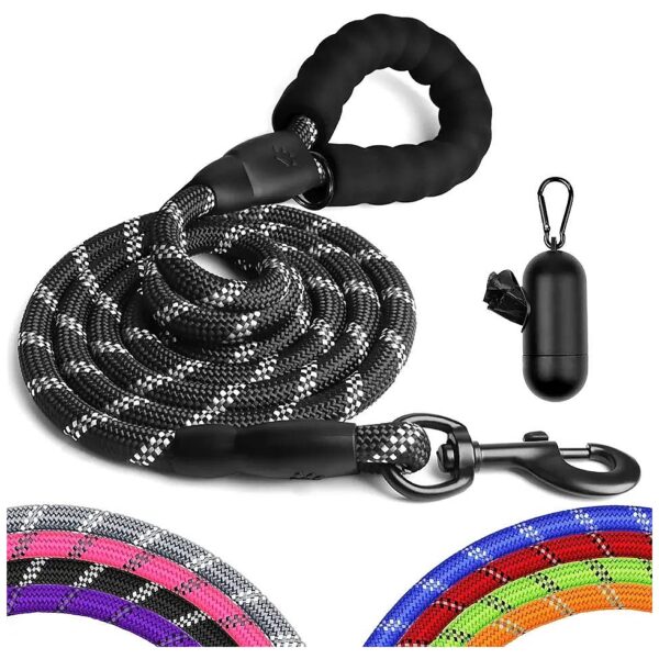 Pet Care Essentials - Heavy Duty Dog Leash with Reflective Threads for Night Walking